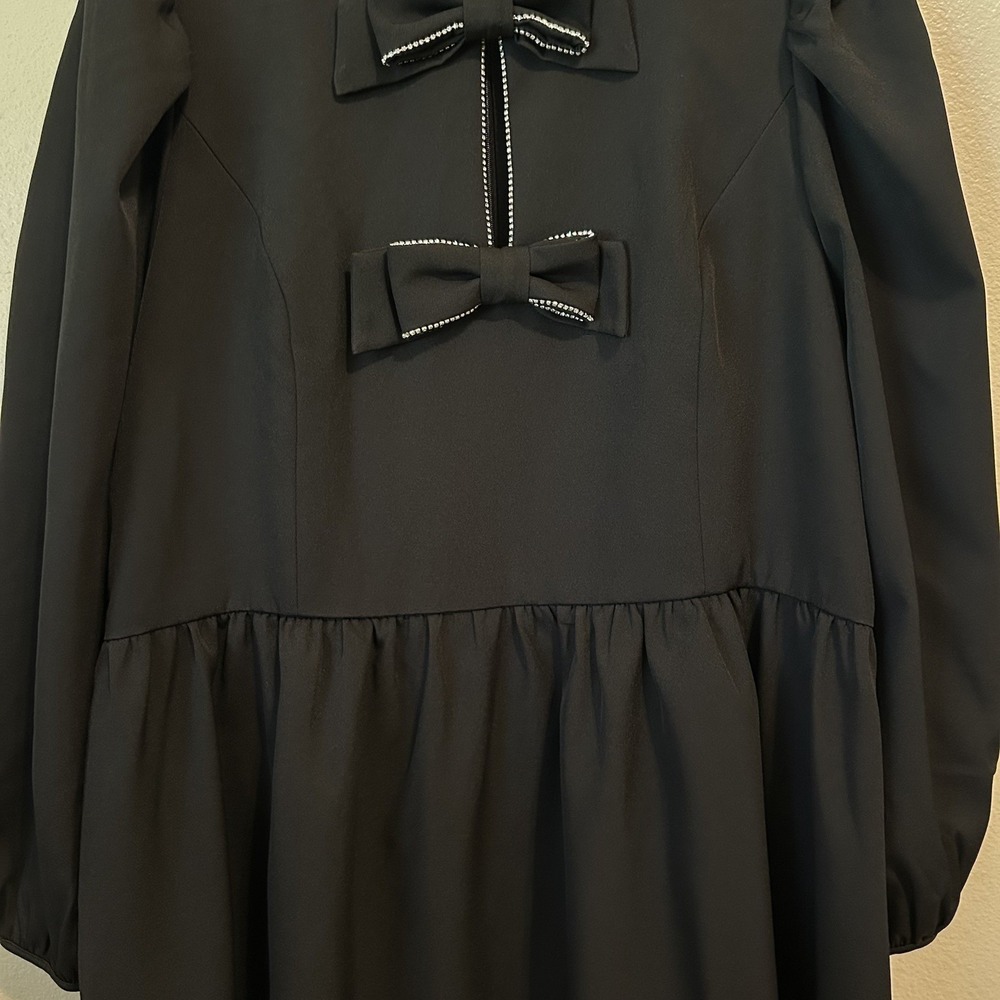 NWT Tuckernuck HYACINTH HOUSE Blair Crystal Bow Mini Dress XXL Holiday - Picture 6 of 16